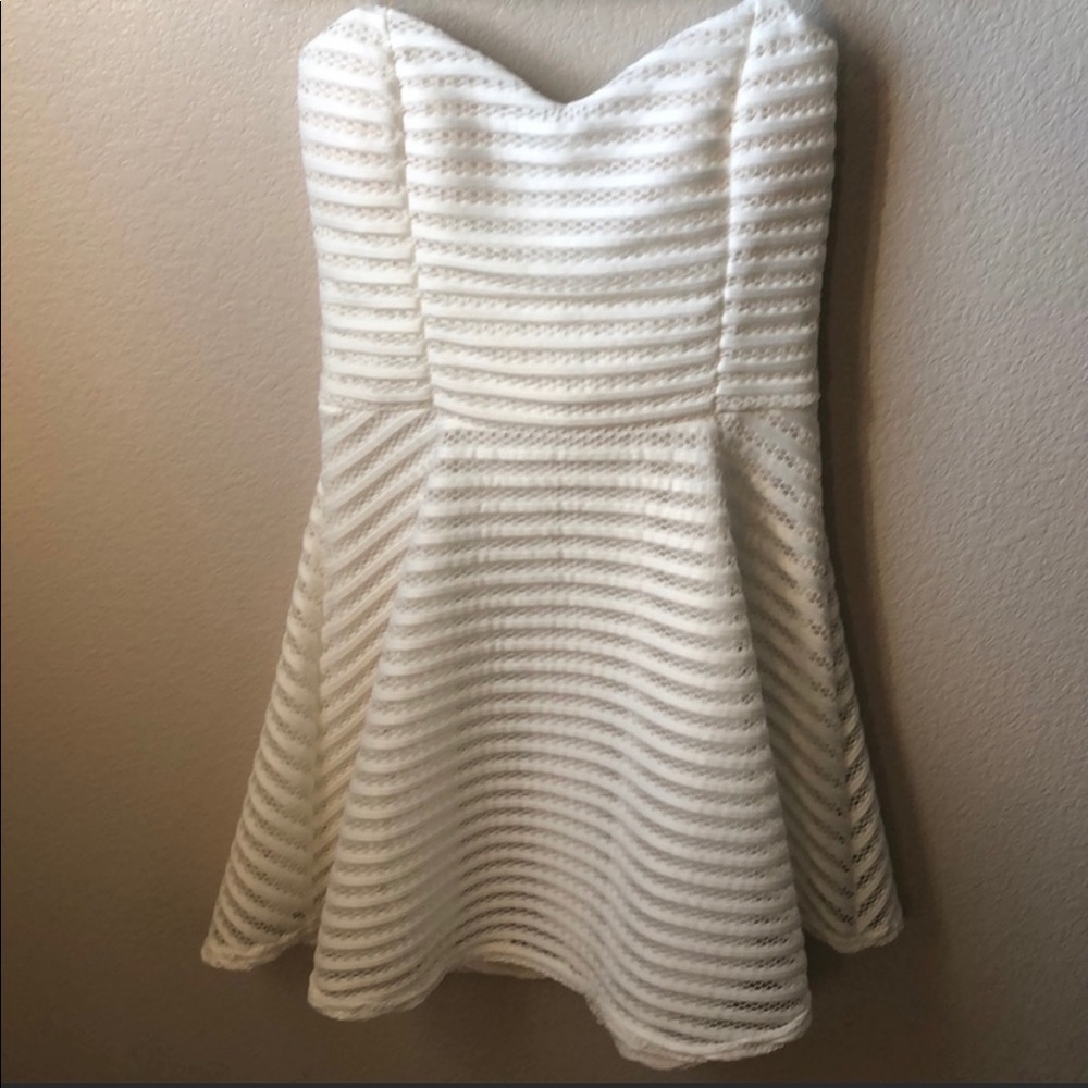 Lulu’s white fit to flare mini dress